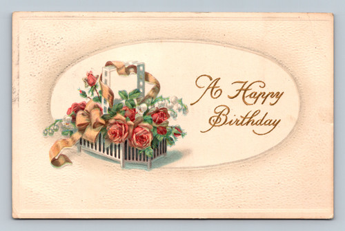 A Happy Birthday greeting postcard postmarked April 10, 1917