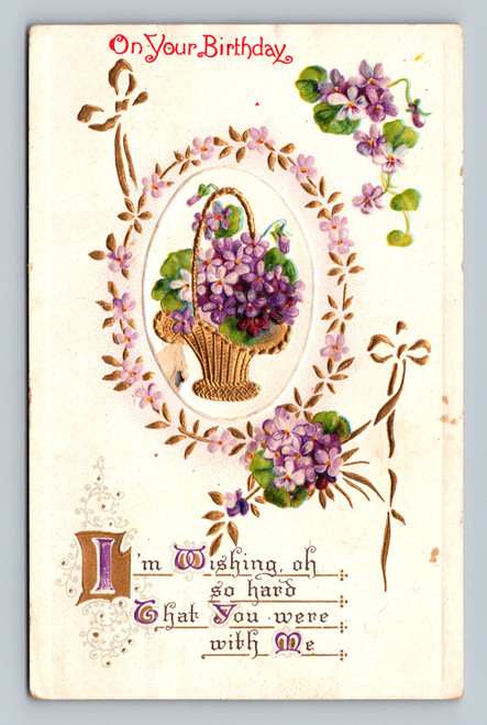 Birthday greeting card with text wishing someone was with you by B. B. London