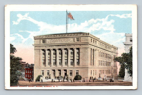 Albany County Courthouse building Albany New York 1922 postcard