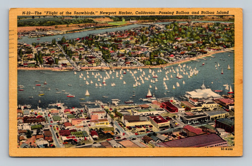 The Flight of the Snowbirds over Newport Harbor passing Balboa and Balboa Island