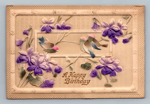 A Happy Birthday greeting postcard from Amélia, Germany, postmarked 1915