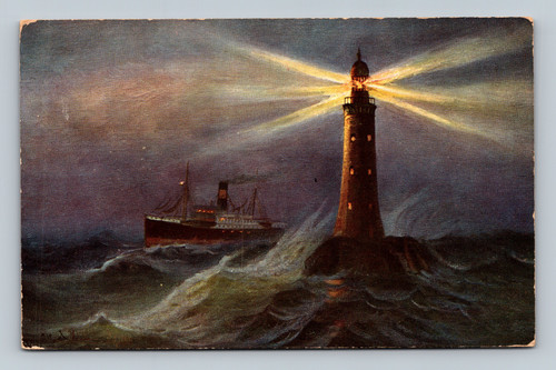 Unknown subject postcard printed in Germany with KLIN postmark