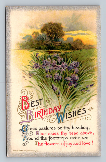 Winsch 1910 purple iris landscape
