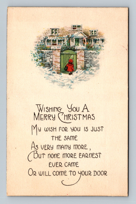 Christmas greeting message postcard