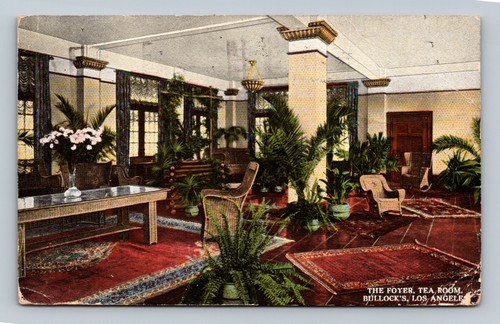 Foyer tea room inside Bullock's department store Los Angeles