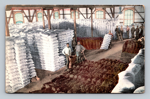 Interior of flour mill in Stockton California