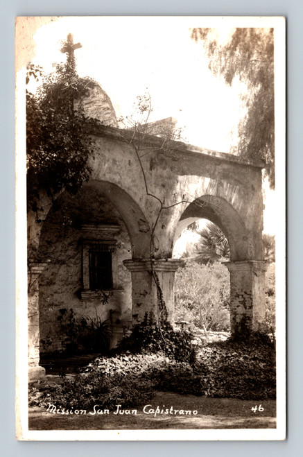 Mission San Juan Capistrano historic landmark postcard