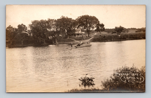 Power's Ferry Easton NY scenic view postcard