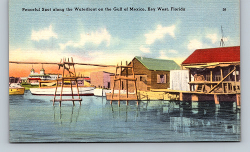 Peaceful Spot along the Waterfront on the Gulf of Mexico, Key West, Florida
