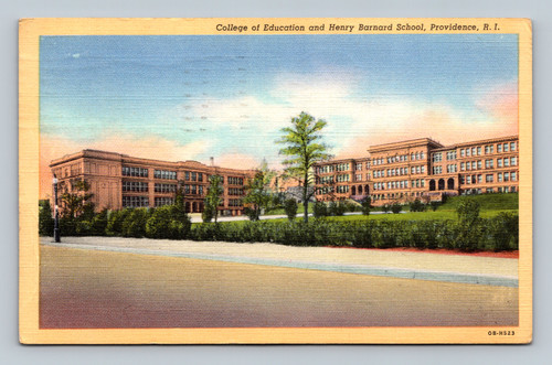 College of Education and Henry Barnard School Providence RI postcard