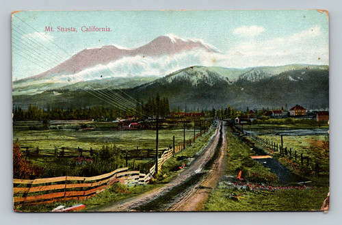 Mt. Shasta mountain in California postcard published by The Geo. C. Salch Co.