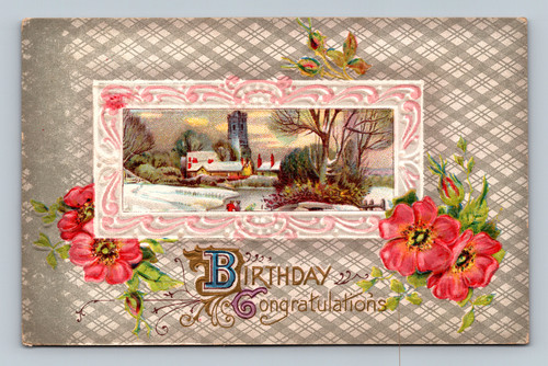 Birthday congratulations greeting card by J.J. MARKS N.Y with NOV 27 postmark