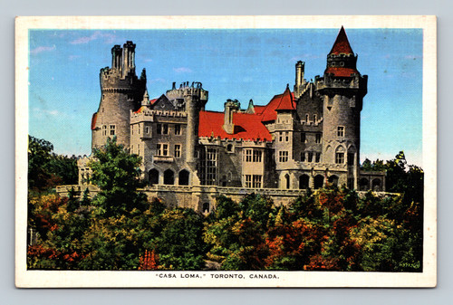 Casa Loma Toronto historic castle postcard by Valentine-Black Co.