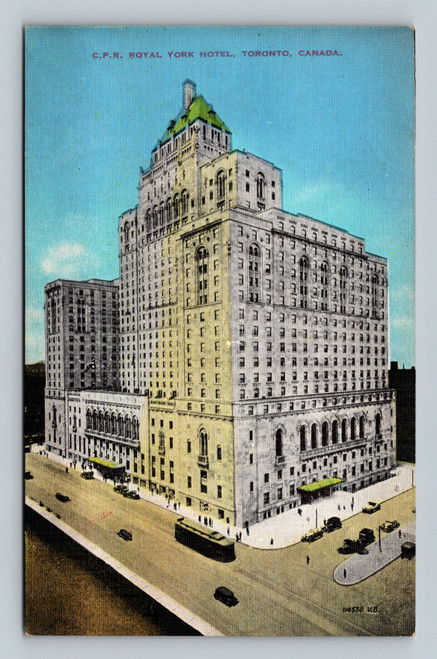 C.P.R. Royal York Hotel Toronto Canada vintage postcard