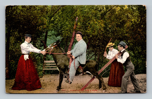 Taking baby for a ride in Mt. Eden San Francisco postcard