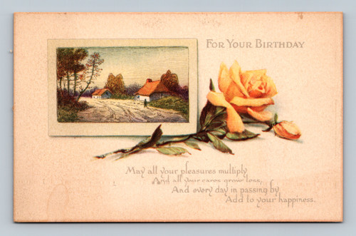 Birthday greeting card with birthday wish message made in U.S.A.