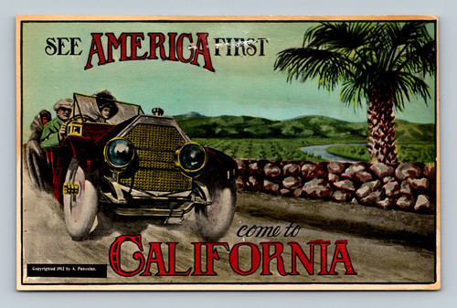 Promotional travel postcard encouraging visit to California by Western Pub. & Novelty Co.