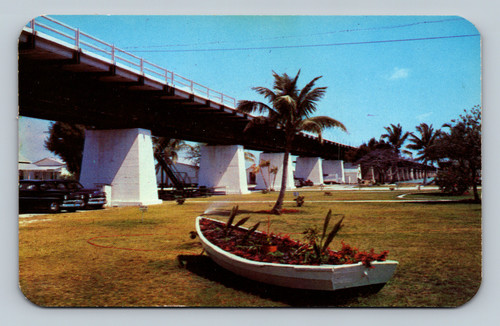 Seven Mile Bridge as seen from Pigeon Key on the Overseas Highway to Key West Florida