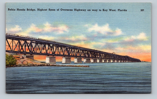 Bahia Honda Bridge highest span of Overseas Highway near Key West Florida