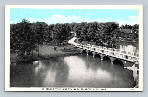 St. Mary of the Lake Seminary building in Mundelein Illinois postcard