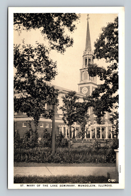 St. Mary of the Lake Seminary building Mundelein Illinois postcard