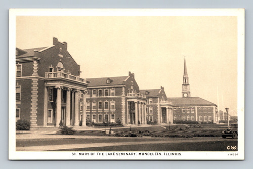St. Mary of the Lake Seminary building Mundelein Illinois postcard