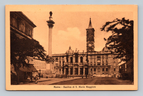 Basilica di S. Maria Maggiore in Rome Italy vintage postcard