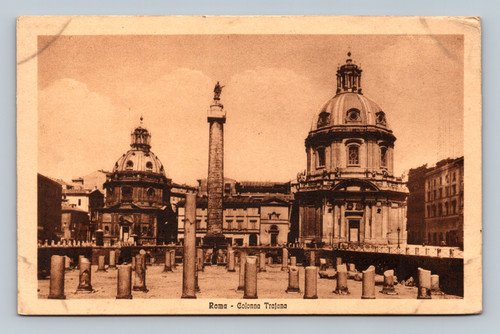 Colonna Trajana in Rome Italy postcard