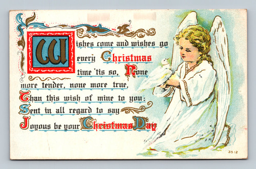 Christmas greeting card with holiday wishes from Belvidere, USA