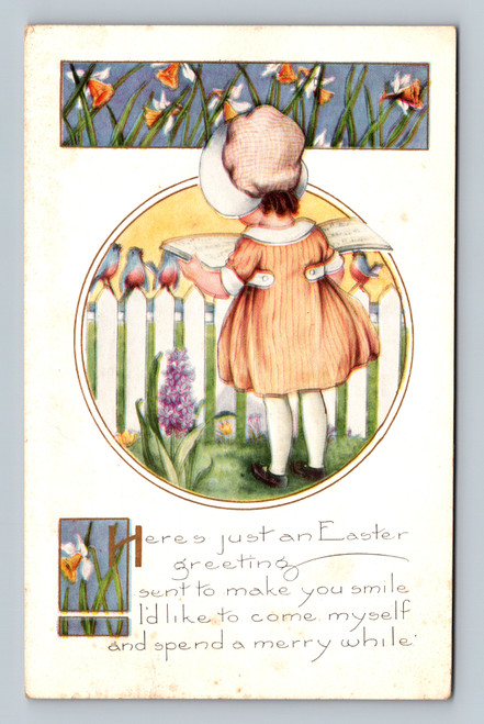 Easter greeting message postcard from Porcester Lass, U.S.A., postmarked MAR 20