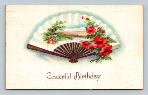 Cheerful Birthday greeting postcard from Belvidere USA