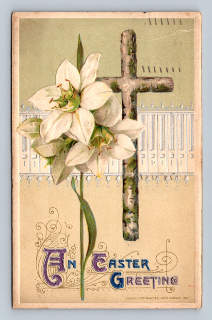 Easter Greeting postcard from Wichita Kansas by John Winsch