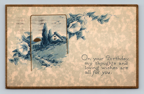 Birthday greeting postcard postmarked Hammond 1926 by Gibson Art Company