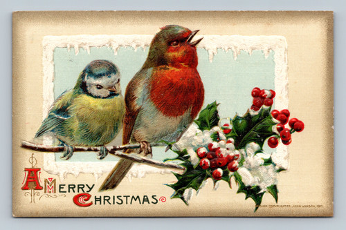 Christmas greeting postcard from Belvidere by John Winsor