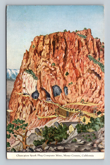 Champion Spark Plug Company Mine in Mono County California postcard