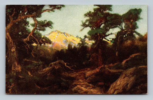 1933 High Sierras California painting by William Keith postcard