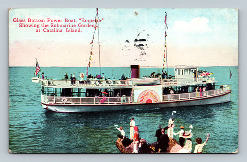 Glass Bottom Power Boat Emperor showing Submarine Gardens at Catalina Island