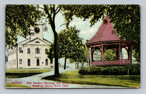 The Square showing Old South Church in Reading Massachusetts