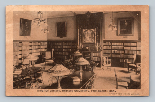 Widener Library Farnsworth Room Harvard University Cambridge USA