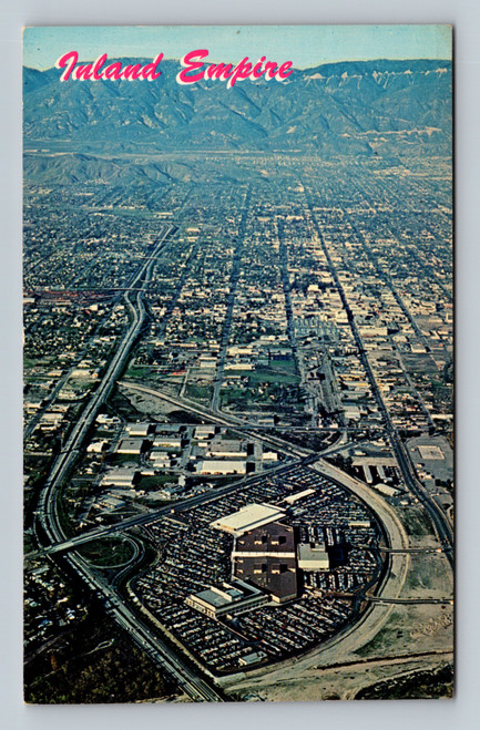 Aerial view of San Bernardino Valley with Rim O' World Highway and Inland Shopping Center