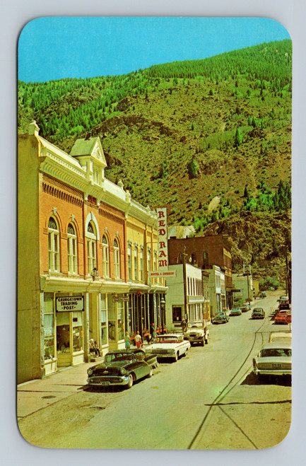 Vista of Main Street in Georgetown Colorado mining town