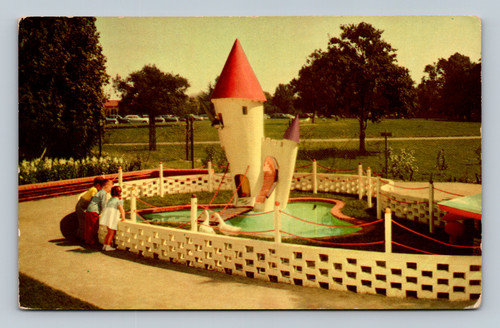 Goosey Goosey Gander Children's Fairyland fantasy scene postcard