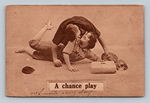 A chance play illustrated postcard by Colonial Art Pub. Co.