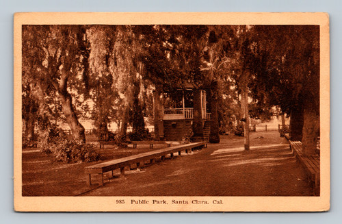Public Park at 985 Public Park Santa Clara California vintage postcard