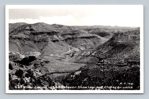 Salt River Canyon U.S.60 Between Show Low and Globe Arizona scenic view postcard