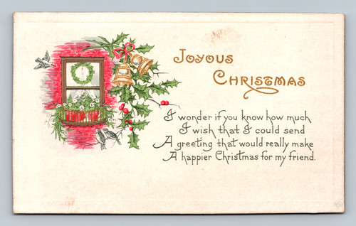 Christmas greeting message postcard