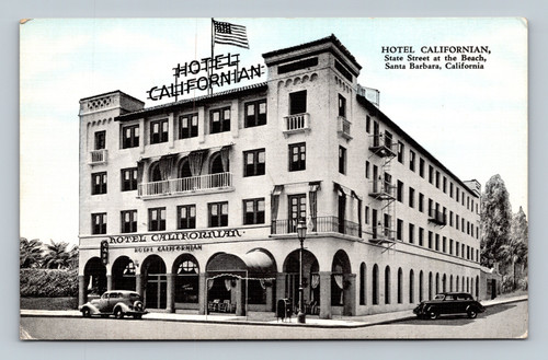Hotel Californian on State Street at the Beach Santa Barbara California postcard