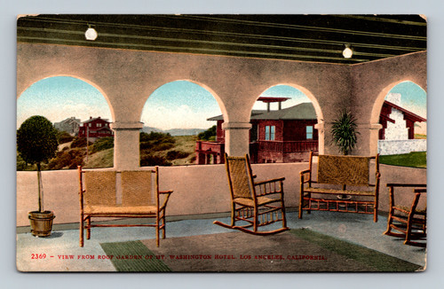 View from roof garden of Mt. Washington Hotel Los Angeles California