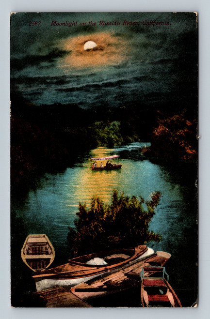 Moonlight on the Russian River California postcard