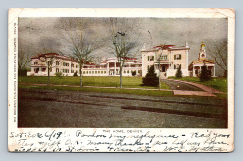 The Home Denver street scene postcard postmarked 1909 Lead City